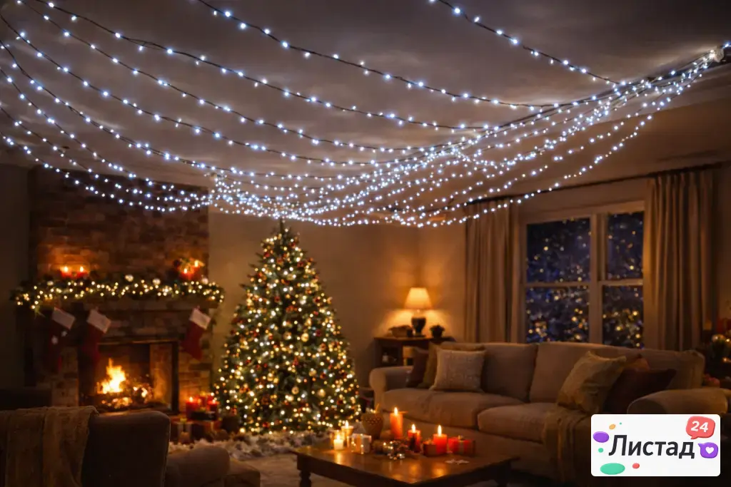 Премиум‑гирлянда “РОСА” 50 метров – обмотай всю ёлку, потолок и ещё кота останется ✨